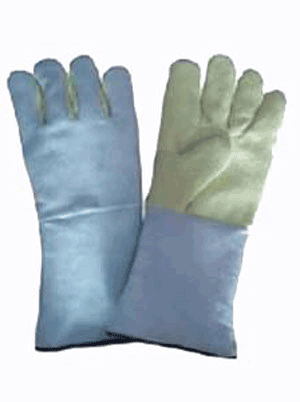 Heat Resistant Para Aramid Palm Rest Leather Gloves